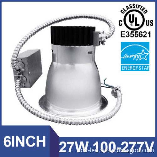 Energy Star dimmable 6 inch 27w led retrofit trim downlight
